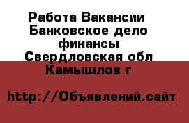 Работа Вакансии - Банковское дело, финансы. Свердловская обл.,Камышлов г.